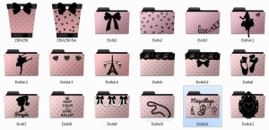 Cartoon Dolls Fold Icons Pack