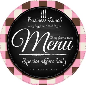 Circular Leather Restaurant Menu Label Vector 01