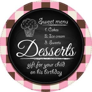 Circular Leather Restaurant Menu Label Vector 02