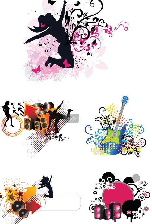 Music Themed Poster Background Vector