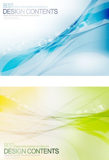 Set Of Vector Colored Halos and Abstract Curves Backgrounds 01