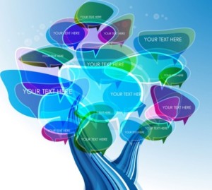 Creative Abstract Tree Speech Bubbles Vector 03