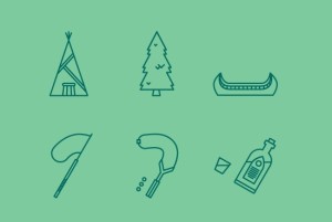 Green Forest Icons Pack Vector