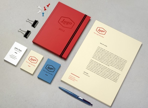 Clean Corporate Identity & Branding PSD Mockup