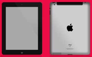 Dark iPad PSD Mockup