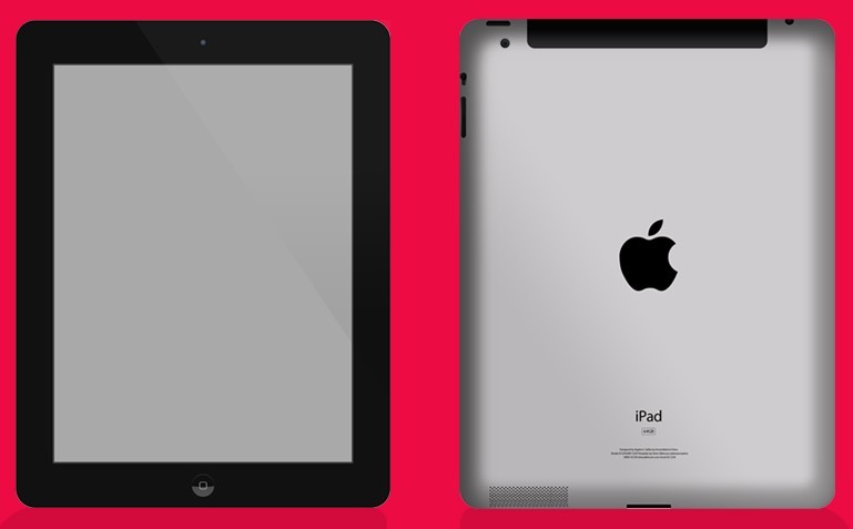 Dark iPad PSD Mockup