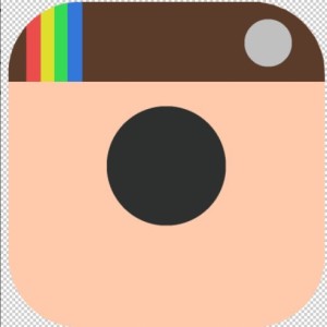 Flat iOS 7 Instagram App Icon PSD