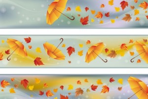 Set Of Vector Autumn Leaf Banners 01