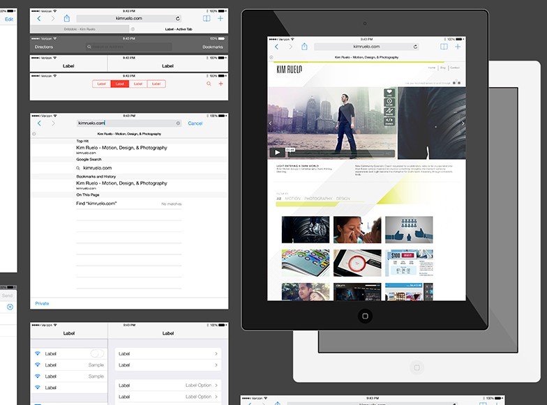 iPad With iOS 7 GUI Vector