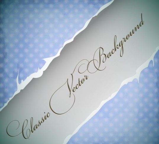 Classic Paper Torn Floral Background Vector 05