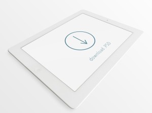 Clean White iPad Mockup PSD