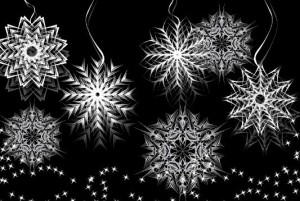 Creative Black and White Snowflake Design Vector 03