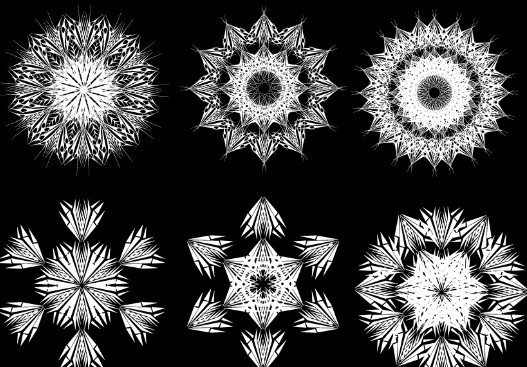 Creative Black and White Snowflake Design Vector 04
