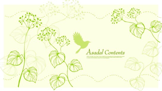 Fresh Green Spring Bird and Floral Vector 01
