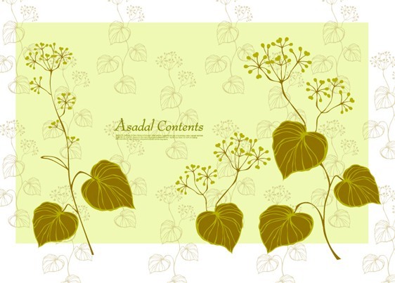 Fresh Green Spring Bird and Floral Vector 03