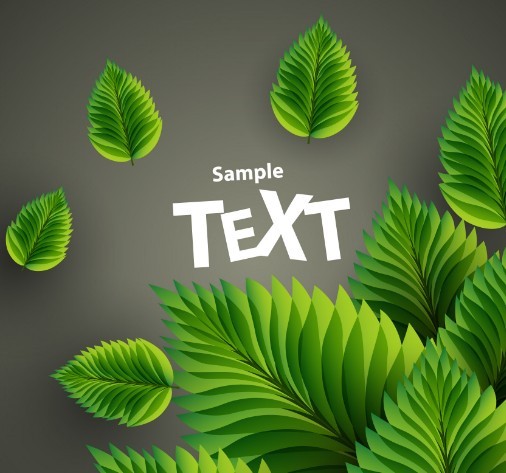 Green Leaves Background Illustration Vector 01