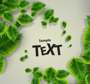 Green Leaves Background Illustration Vector 03