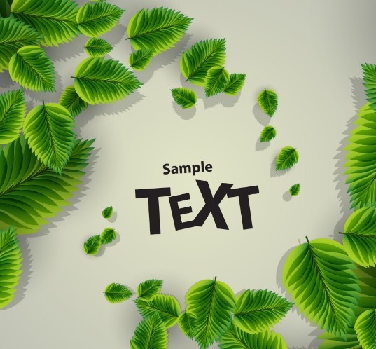Green Leaves Background Illustration Vector 03