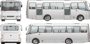 Set Of Vector Tour Bus Illustrations 02