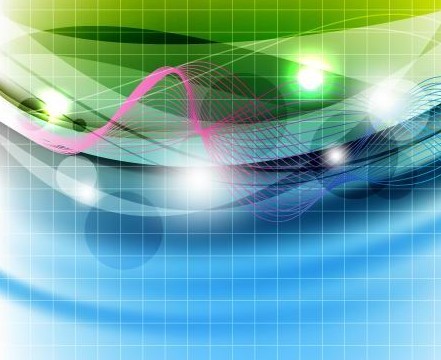 Vector Gentle Waves and Bubbles Illustration 02