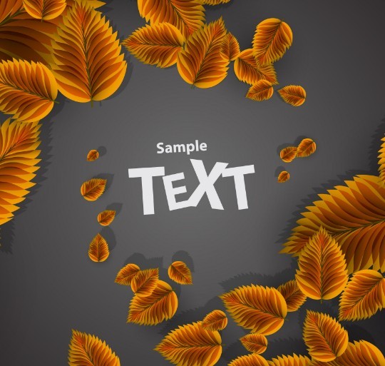 Yellow Leaves Background Illustration Vector