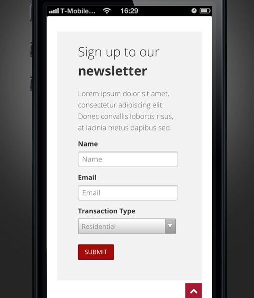 Clean iPhone 5 Sign Up GUI PSD