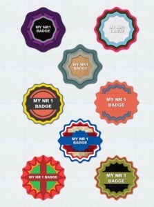 Flat Style Web Badge Set