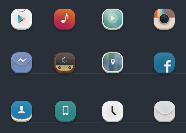 Luno Rounded Web Icon Set PSD