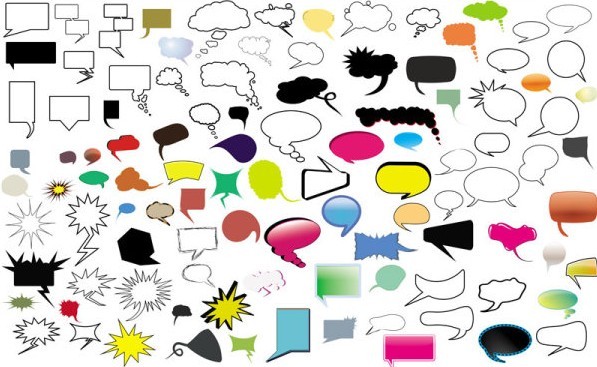Thought and Speech Bubbles Collection Vector