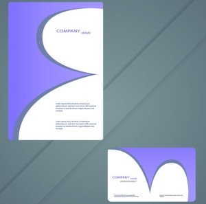 Vector Modern Card Template For Business Card and Brochure 02