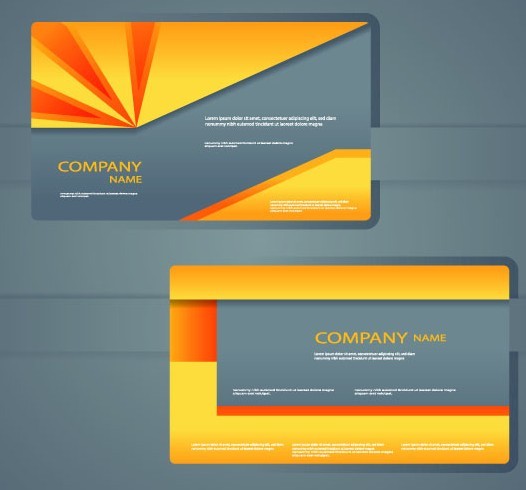 Vector Modern Card Template For Business Card and Brochure 04