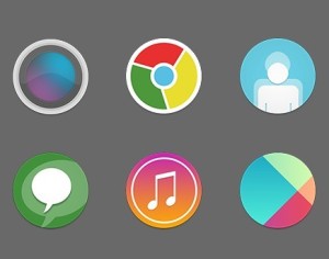 512px Round Web Icons Set PSD