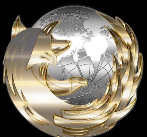 Golden Silver Firefox Browser Icon PSD