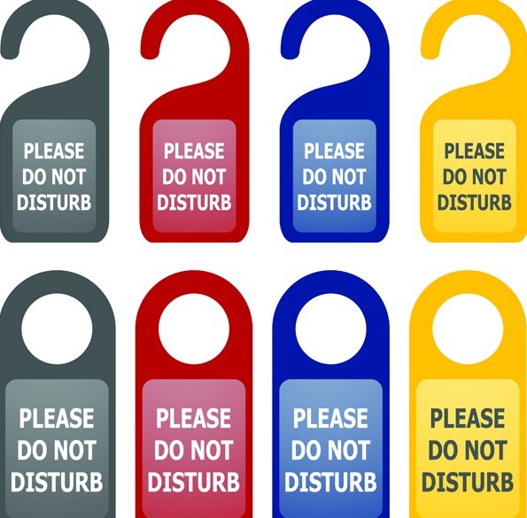 Set Of Vector Do Not Disturb Hang Tags