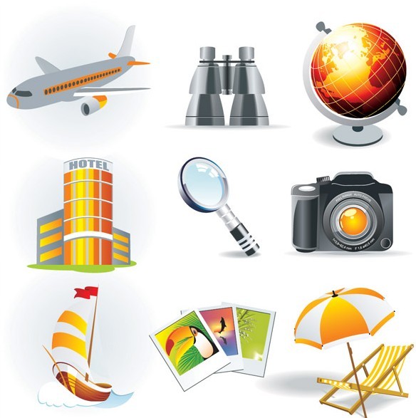 Set of Vector Global Travel Icons 02