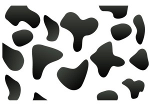 Black and White Vector Cow Patterns