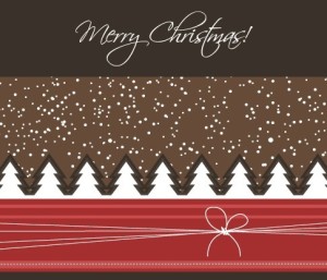 Cartoon Snowy Christmas Night Vector Illustration 04