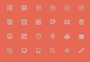 24+ Skinny Web Icons PSD