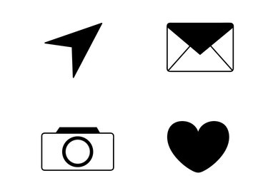 4 Black And White Random Icons