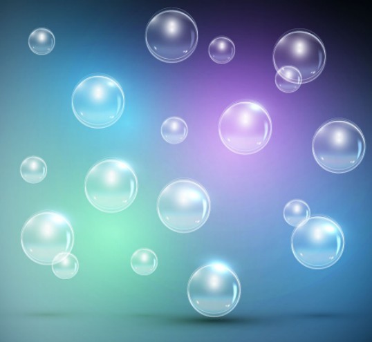 Bright Soap Bubbles Background Vector 01