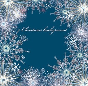 Elegant Snowflakes Background For Christmas Vector 05