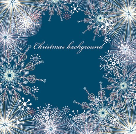 Elegant Snowflakes Background For Christmas Vector 05