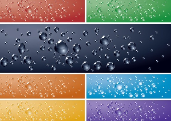 Fresh Water Drops Background Vector 02