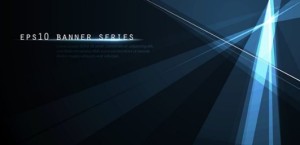 Set Of Blue Abstract Rays Backgrounds Vector