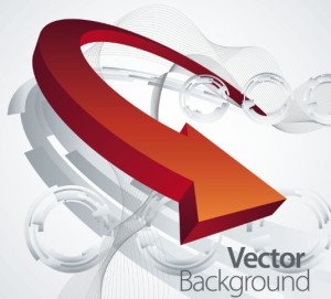3D Abstract Arrow Background Vector 01