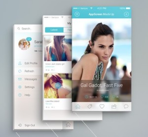 App Screen Front View PSD Mockup