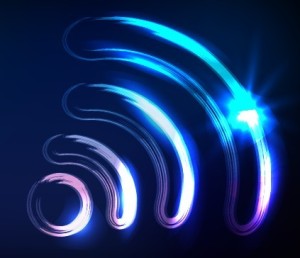 Bright Blue WIFI Wifi Signal Symbol Vector