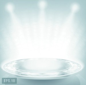 Vector Bright Diamond Stage with Spotlights