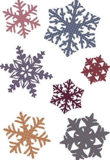 Vintage Snowflake Patterns Vector