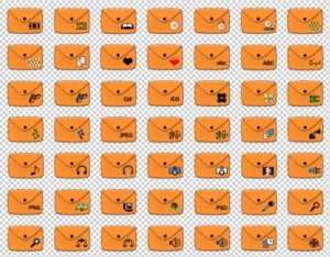 Yellow Envelope-Like Folder Icons Pack